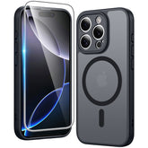 FNTCASE for iPhone 16 Pro Max Case: Strong Magnetic Translucent Matte Slim Shockproof Protective Drop Full Protection Phone Cover